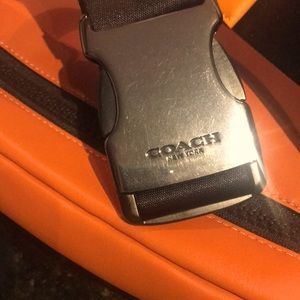 Brand New white and saddle leather Coach Fanny pack